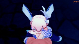 POV fucking Mimi outside and giving her a creampie - Genshin Impact Hentai.