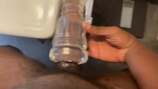 Hung Black Dick Fucking & Stroking Fleshlight Til He Drops A Load 