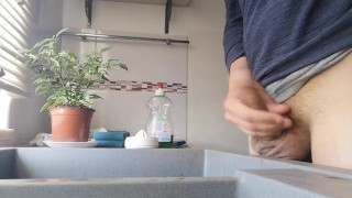 Kitchen sink jerkoff