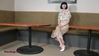 Horny Teacher Can't wait to hit the Bar to STRIP and SHOW OFF her Sexy Lingerie!