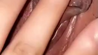 Latina plays with wet pussy