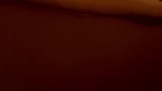 Husband cums while watching wife fuck bull in theater room