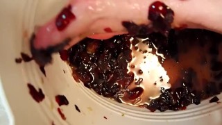 Messy feet making wine