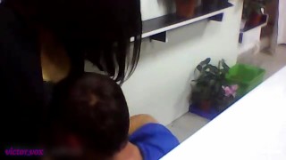 The Plumber Wants To Fuck The Salesman At The Point Of Sale