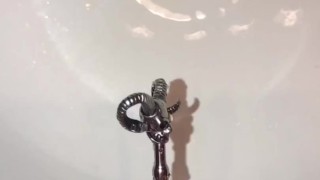 Testing Out My New Gothic Hollow Urethral Sounding Rod Pissing Through It For The First Time Ever
