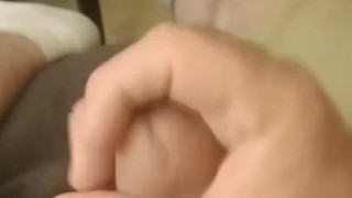 Jacking off in recliner while at home