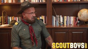 ScoutBoys - Scoutmaster helps new horny scout earn fingering badge