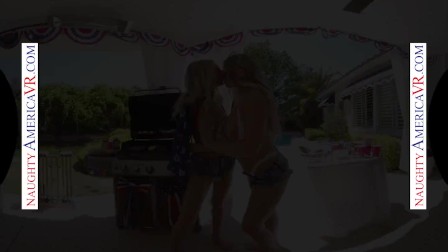 Naughty America - Jenna Fireworks, Kayley Gunner, and Maddy May arrive early to the Memorial Day par