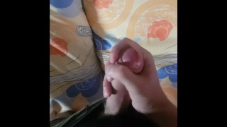 Draining my full balls on a pillow
