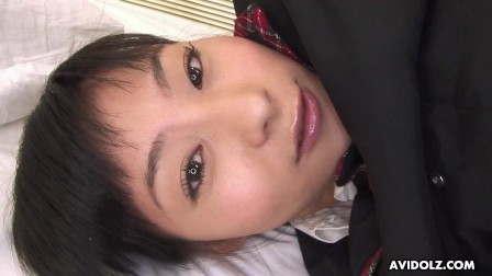 Japanese schoolgirl, Anri Kawai is naughty, uncensored