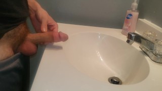 Toilet was full, so, pissed in the sink