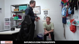 Hot Twink Shoplifter Fucked by Security Guard
