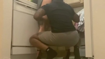 Step Mom Caught Lacking While Washing The Dishes