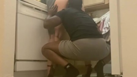Step Mom Caught Lacking While Washing The Dishes