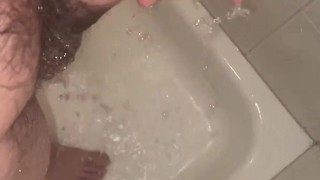 masturbation in the bathroom in the shower