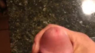 Stroking my nice hard cock!