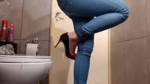 Compilation of Wetting my Jeans and pouring out from my High Heels and Pants