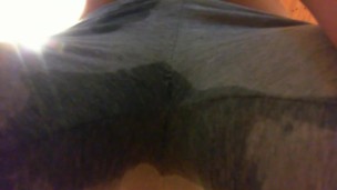 Your stepsister gets her tight yoga pants completely wet