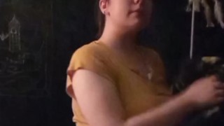 Curvy girl first solo video