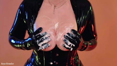 Amazing latex rubber catsuit videos compilation by model Arya Grander free fetish porn video
