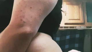 BBW Arab teases camera while she blows smoke