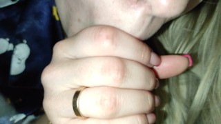 Beautiful Milf Sucking stepson's Big Dick - POV - Taboo Room