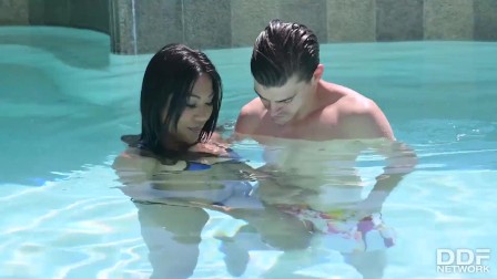 Little asian Bitch Polly Pons Has All of Her Holes Pounded at the Pool