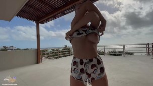 amateur Couple Vacation Sex Creampie and Tits Glazed - Molly Pills - Horny Hiking POV and Tripod 4K