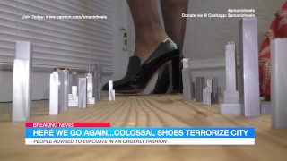 amaninheels | Giant Crossdresser | Giant Loafers in the City (teaser)