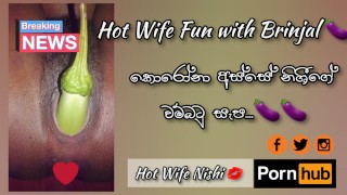 Hot Wife Fun with Brinjal under Corona