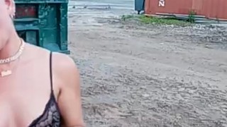 Sexxycandyxxx drinking piss at the Badda Bing!!