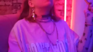 Depraved russian student wants to seduce a guy in a hookah bar
