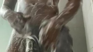SEXY BLACK MAN IN THE SHOWER!!!