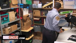 Shoplifting Twink Dominated by Kinky Mall Security Guard