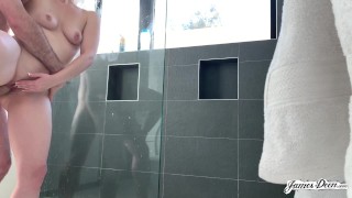 JamesDeen - PETITE NATURAL BRUNETTE ALISON REY GETS FUCKED IN THE SHOWER BY JAMES DEEN