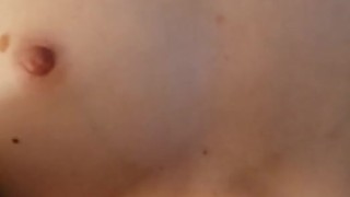Blonde gags on huge cock while having a crazy orgasm!!