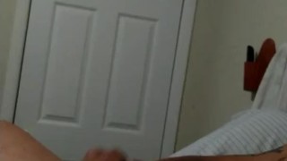 Masked muscle daddy fingers his ass and jacks his dick until he cums part 2