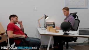 Distracted Brandon Sucked During Virtual Meeting - NextDoorStudios