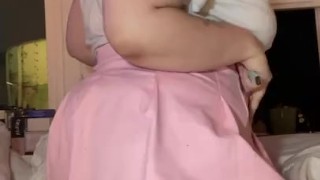 chubby e-girls teases and jiggles just for u 
