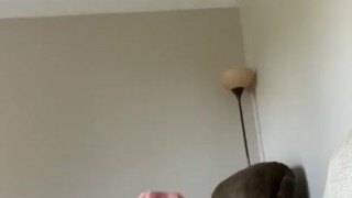 Stroking my cock until I BUST 😈