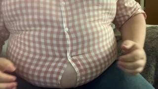 Huge Pizza Belly Stuffing