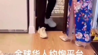 美丽的蓝色旗袍