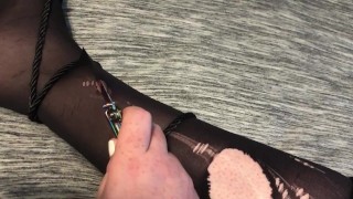 Cutting My Stockings (Knifeplay Tease)