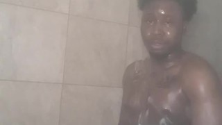 WOKE UP EALRY IN THE MORNING HORNY AN STARTED TO JACK OFF MY BBC WITH manila vanilla ice cream 