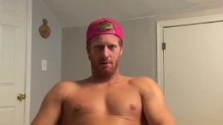 Hot guy jerks his big cock 