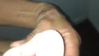 Male masturbation with toy