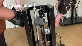 PUSSY GETS FUCKED UNTIL IT'S SORE AND TENDER!! (Machine fucked while hanging)