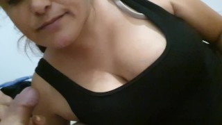 He Fucked me so Hard in Missionary and cum my big tits blojob squirt anal