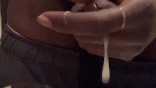 Huge black cum shot