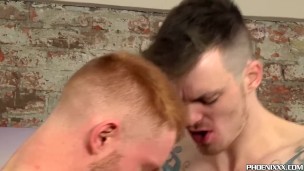 Blond jock Andro Maas anal fucked by tattooed AJ Alexander
